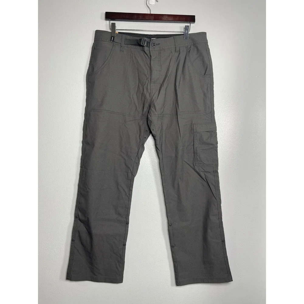PRANA Stretch‎ Zion Pant II 35x30 Dark Iron Gray Relaxed Straight Leg Gorpcore